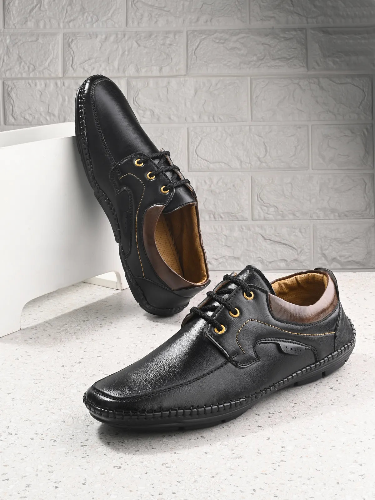 Black Lightweight Comfort Summer Trendy Premium Stylish Sneakers For Men: Size-9