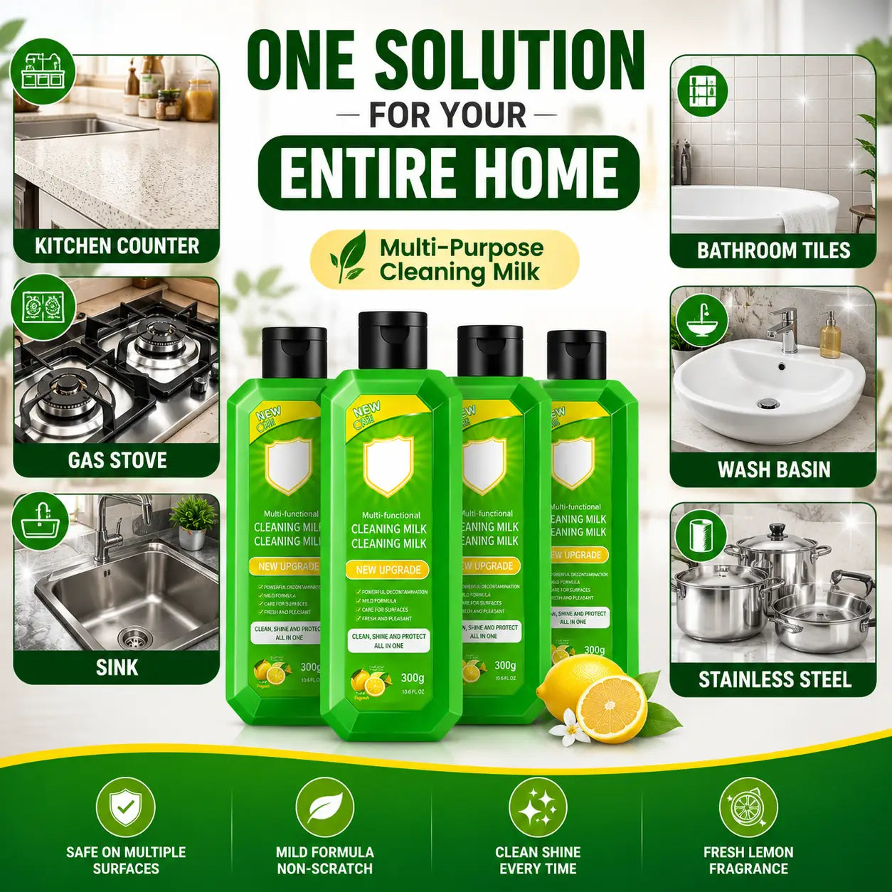 Multifunctional Cleansing Liquid (Pack Of 4)